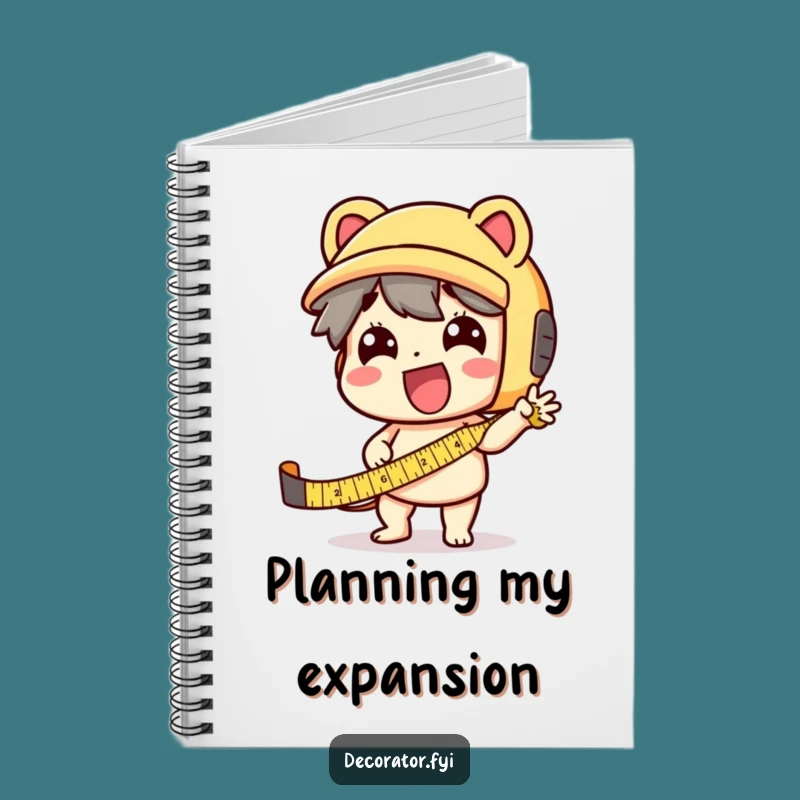 Funny Tape Measure Notebook: Enthusiastic Character Journal Gift