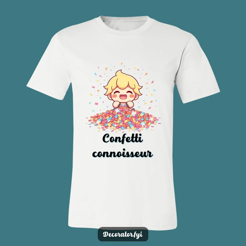 Funny Confetti Character T-Shirt: Sprinkle Some Fun Around!