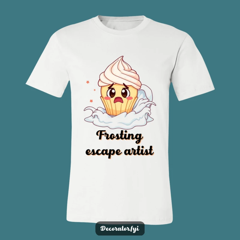 Funny Cupcake Frosting Tsunami T-Shirt: Comical Dessert Disaster Tee, Perfect Funny Gift