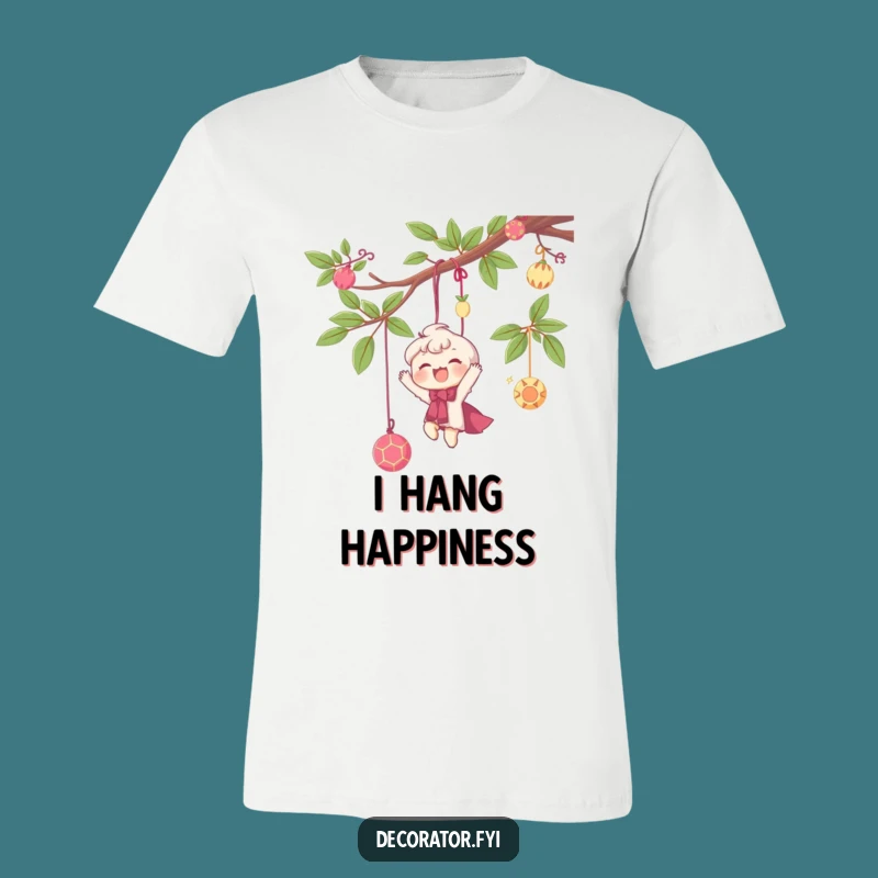 Funny Decorating T-Shirt: Happy Branch Hanger, Comical Festive Gift