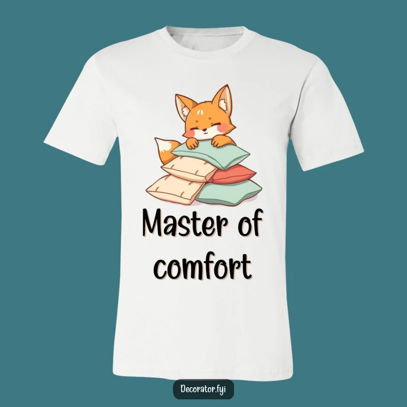 Funny Fox Pillow Tee - Comfy & Hilarious Homebody Gift