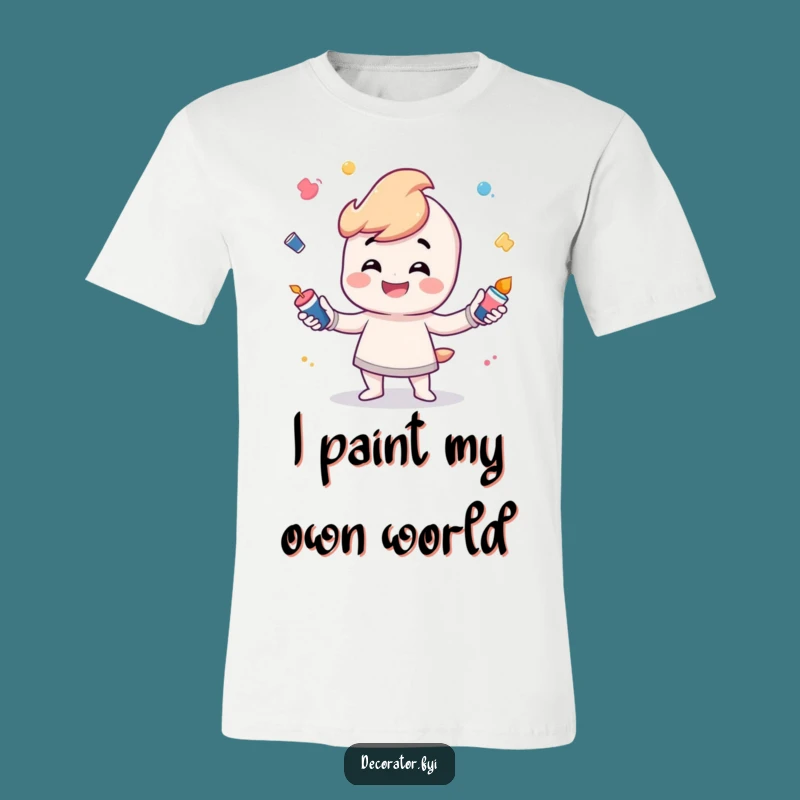 Funny Juggling Artist T-Shirt: Playful Character - Humorous Gift for Art Lovers!
