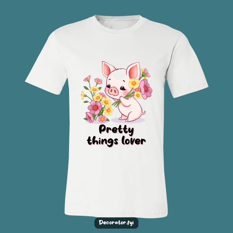 Funny Piglet Gardener T-Shirt: Wear Your Love for Blooms and Bacon!