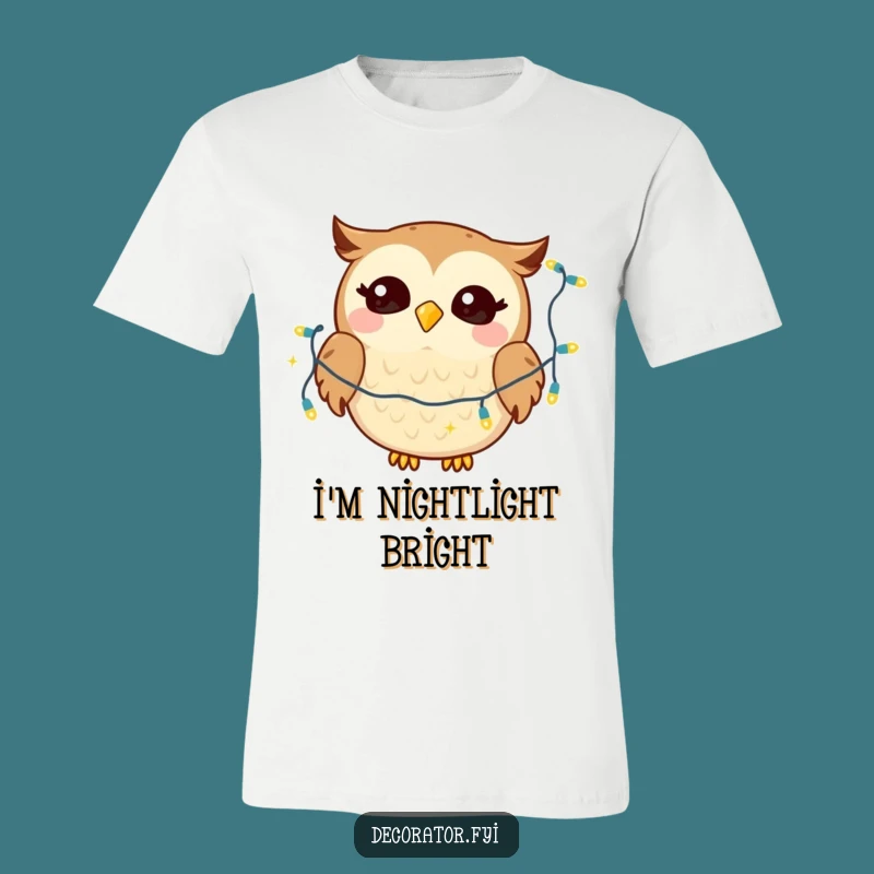 Funny Giggling Owl Shirt: Wear Your Glee with Twinkling Lights