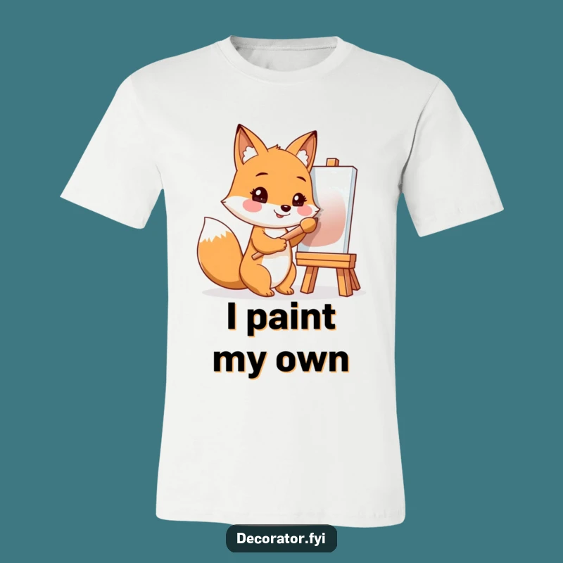 Funny Fox Artist T-Shirt: Wear Your Artistic Soul