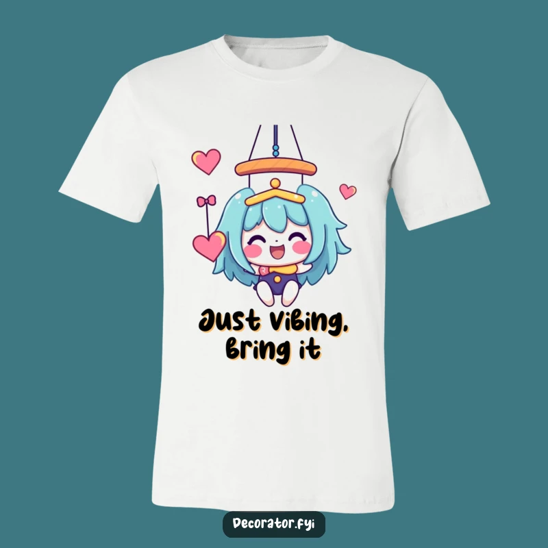 Funny Joyful Character T-Shirt: Whimsical Mobile Art Tee for Happy Vibes