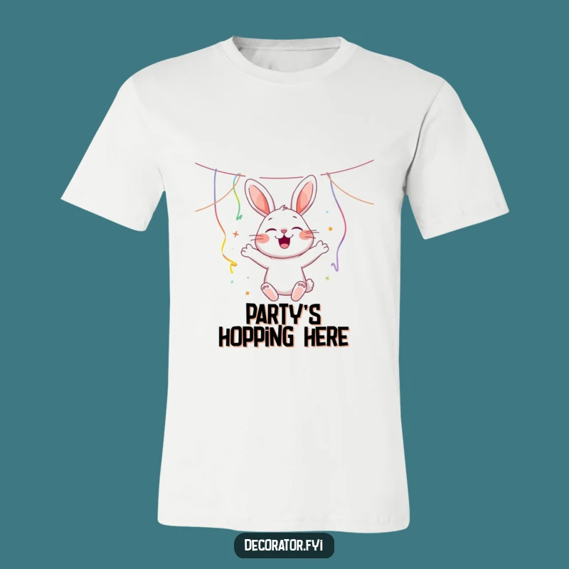 Funny Rabbit Party Tee - Festive Apparel & Hilarious Celebration Gift