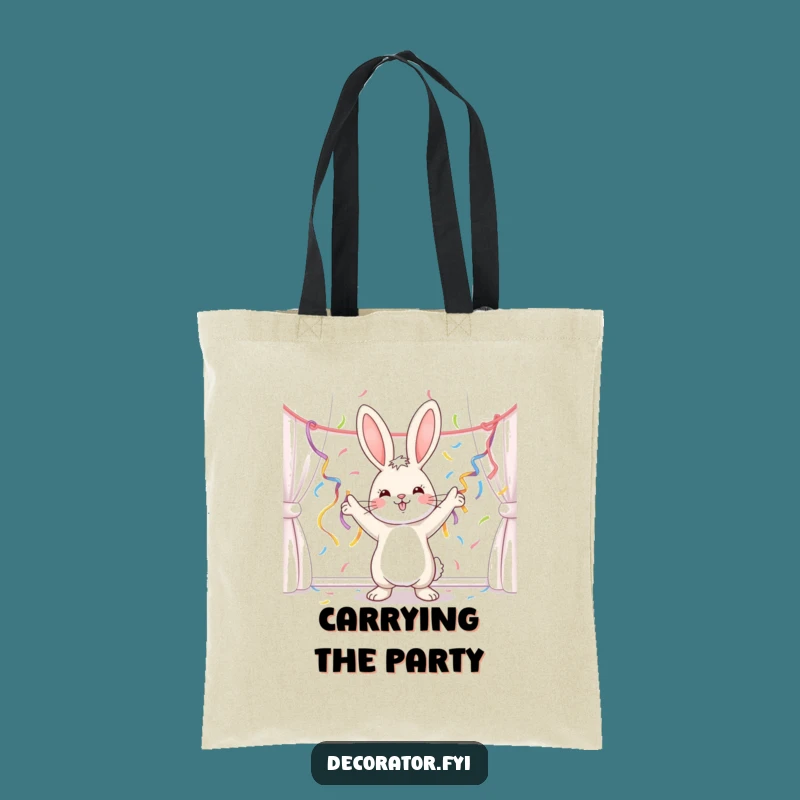 Funny Bunny Party Decorator Tote Bag: Carry Your Celebration!