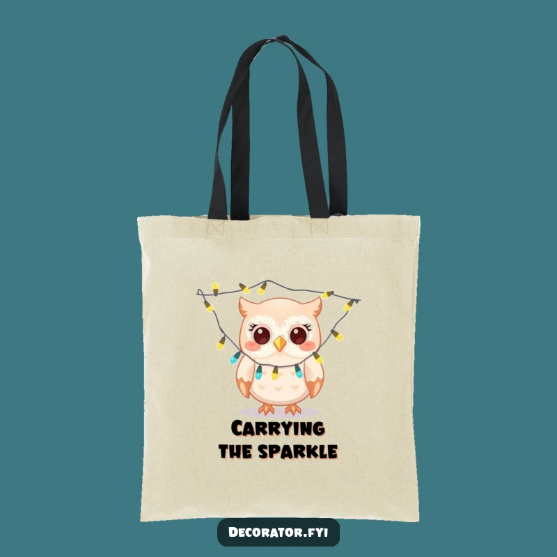 Funny Owl Decorator Tote Bag: Carry Your Sparkle with Glee & Humor!