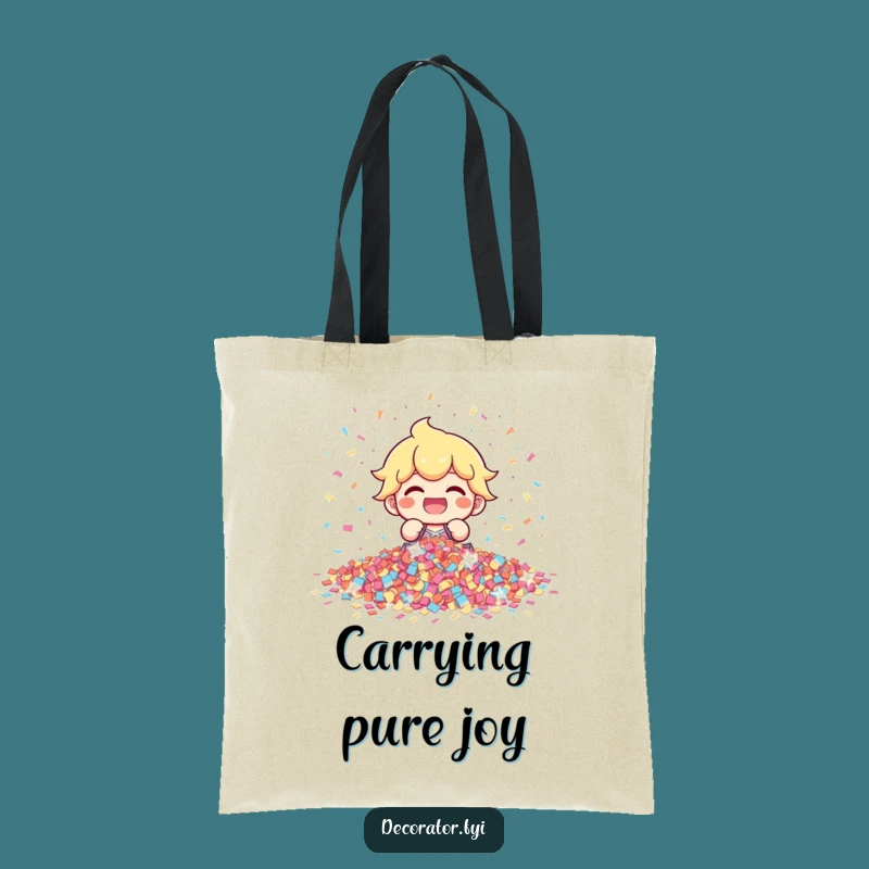 Funny Confetti Character Tote Bag: Carry Your Celebration!