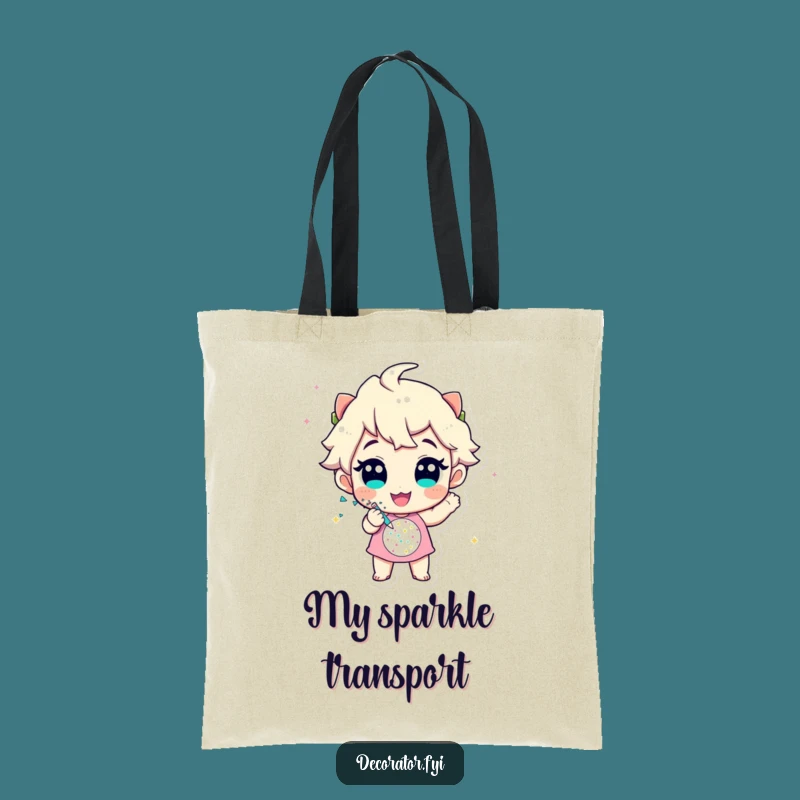 Funny Crafting Tote Bag: Cheerful Glitter Applier, Ideal Funny Gift