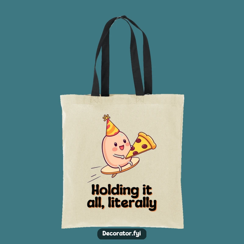 Funny Jelly Bean Pizza Tote Bag: Carry Your Laughs in Style