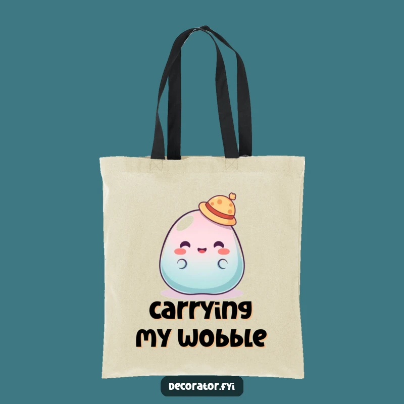 Funny Jelly Hat Tote Bag: Silly Character Accessory, Practical Humorous Gift