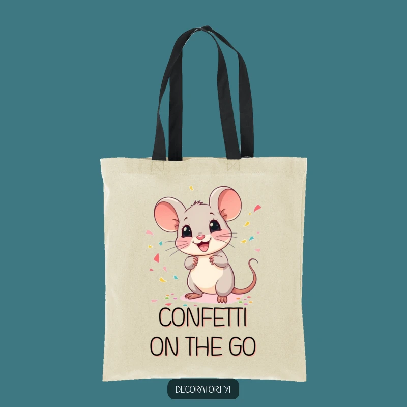 Funny Mouse Party Tote Bag: Carry Your Celebration Supplies with This Funny Gift