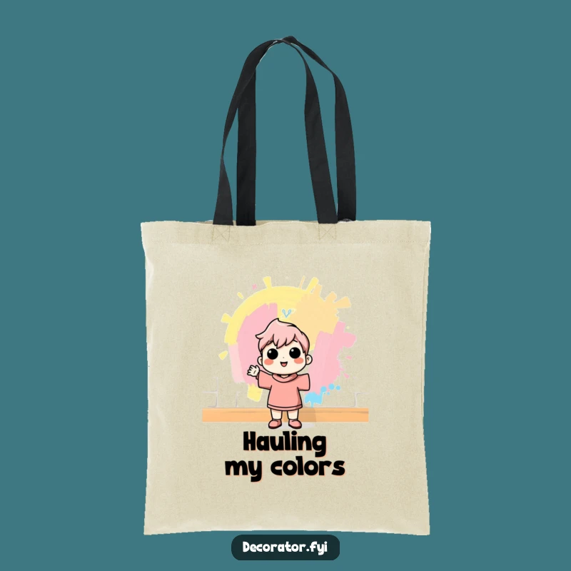 Funny Painter Tote Bag: Cheerful Pride, Humorous DIY Carryall Gift