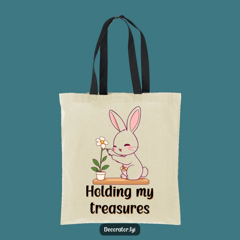 Funny Rabbit Tote Bag: Carry Your Garden with This Gentle Gardener Accessory!
