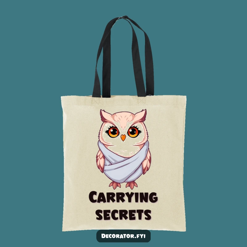 Funny Whimsical Owl Tote Bag: Twinkling Eyes Draping Fabric - Stylish & Humorous Carryall