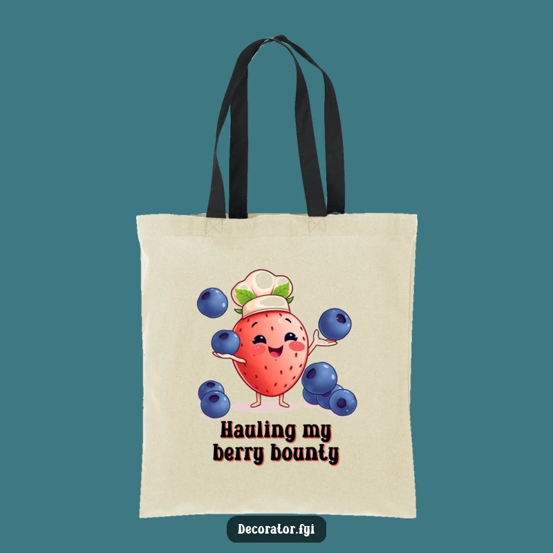 Funny Strawberry Chef Tote Bag: Carry Your Groceries with this Hilarious Accessory, Ideal Funny Gift