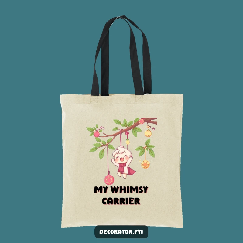 Funny Decorating Tote Bag: Happy Branch Hanger, Ideal Funny Gift